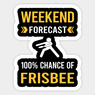 Weekend Forecast Frisbee Sticker